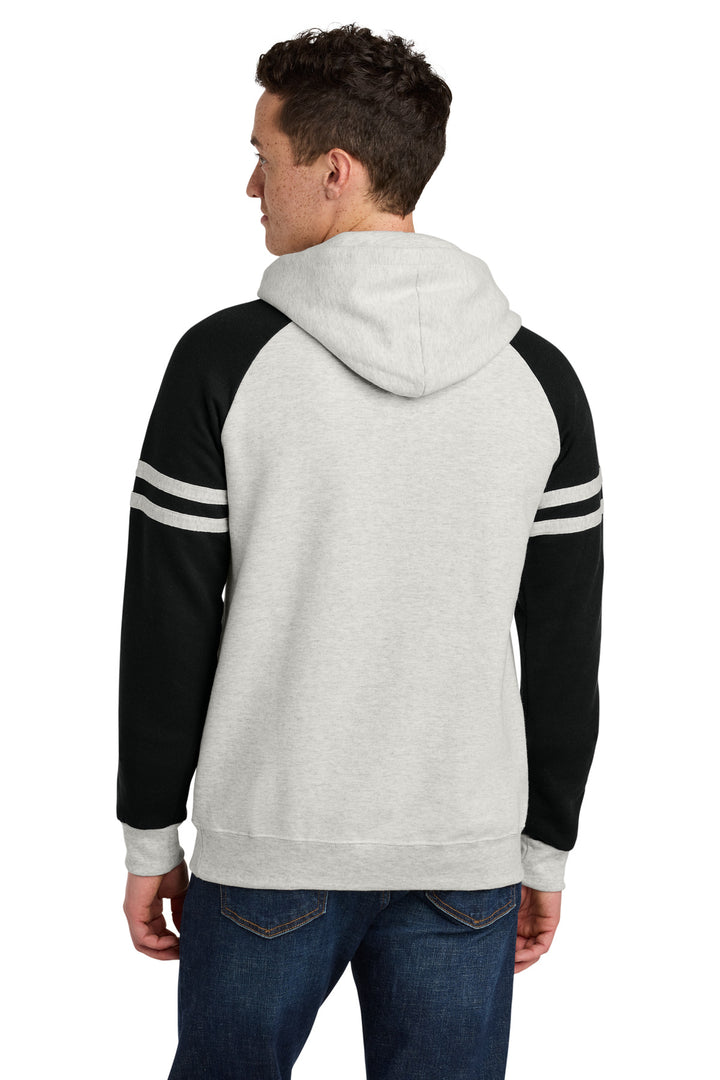 OatH/BkInk Jerzees Unisex NuBlend Varsity Colorblock Hooded Sweatshirt 97C