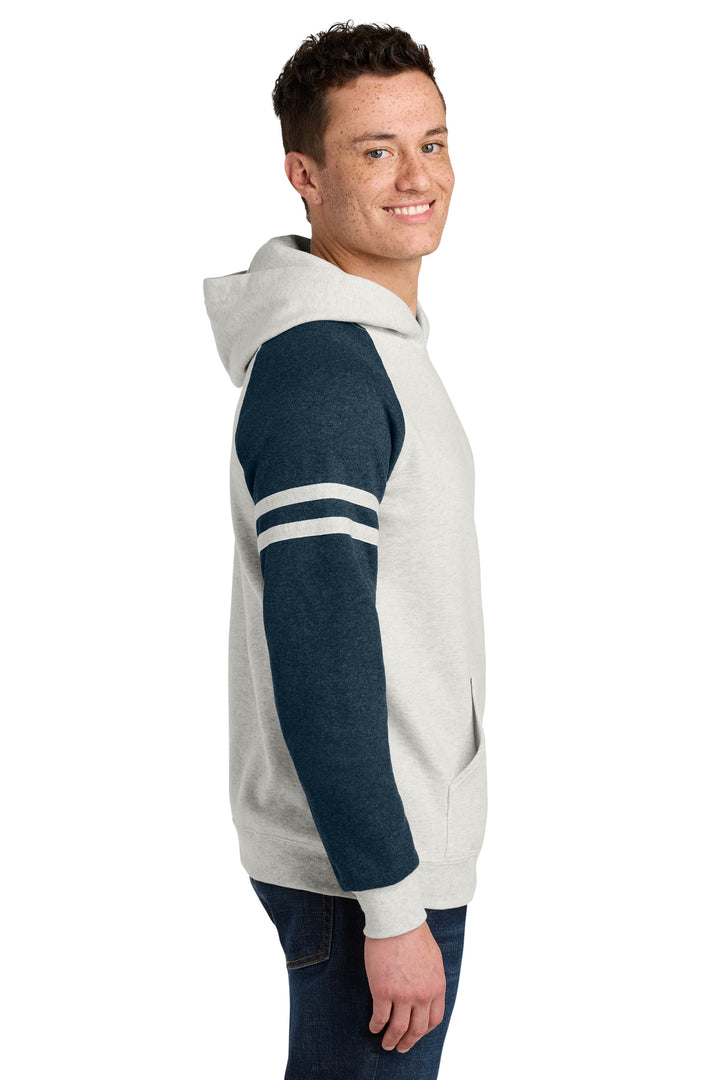 OatH/IdgHt Jerzees Unisex NuBlend Varsity Colorblock Hooded Sweatshirt 97C