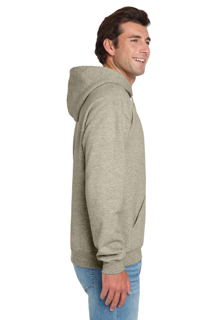OatHthr Jerzees NuBlend Pullover Hooded Sweatshirt. 996M