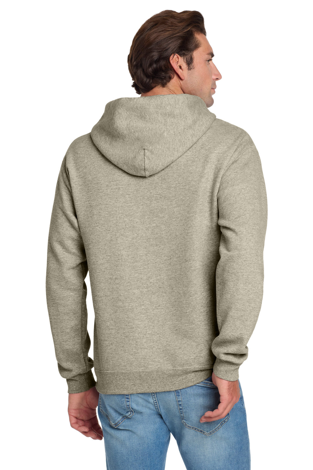 OatHthr Jerzees NuBlend Pullover Hooded Sweatshirt. 996M