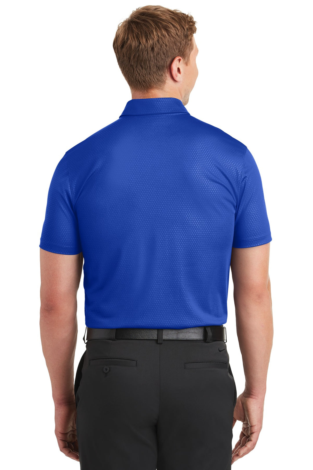 Old Royal Nike Dri-FIT Embossed Tri-Blade Polo. 838964