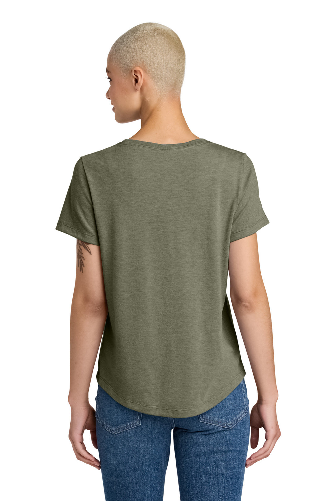 OliveYouGn Allmade Women's Relaxed Tri-Blend Scoop Neck Tee AL2015