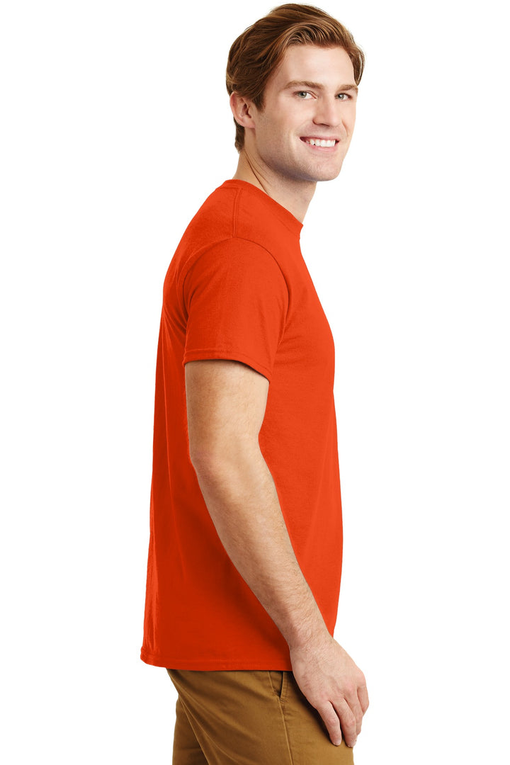 Orange Gildan - DryBlend 50 Cotton/50 Poly Pocket T-Shirt. 8300