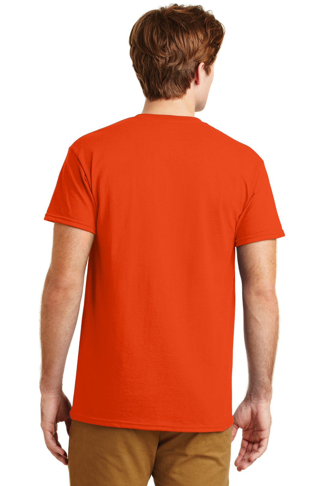 Orange Gildan - DryBlend 50 Cotton/50 Poly Pocket T-Shirt. 8300