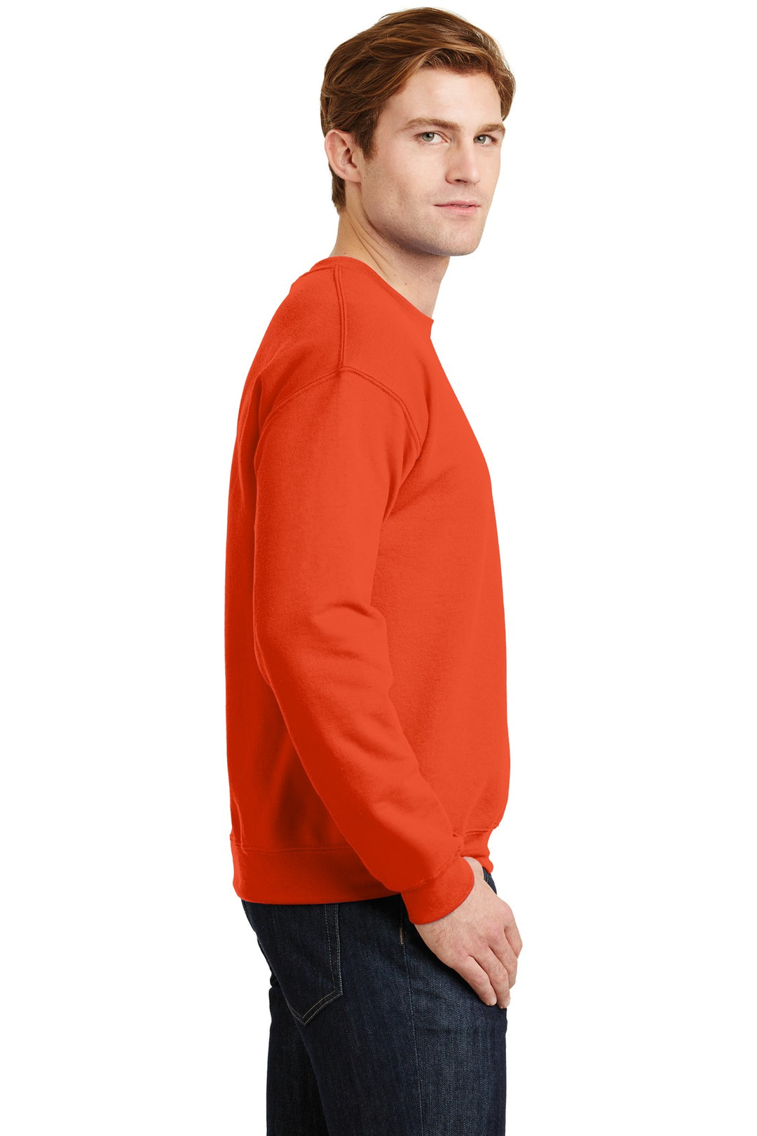 Orange Gildan Heavy Blend Crewneck Sweatshirt. 18000