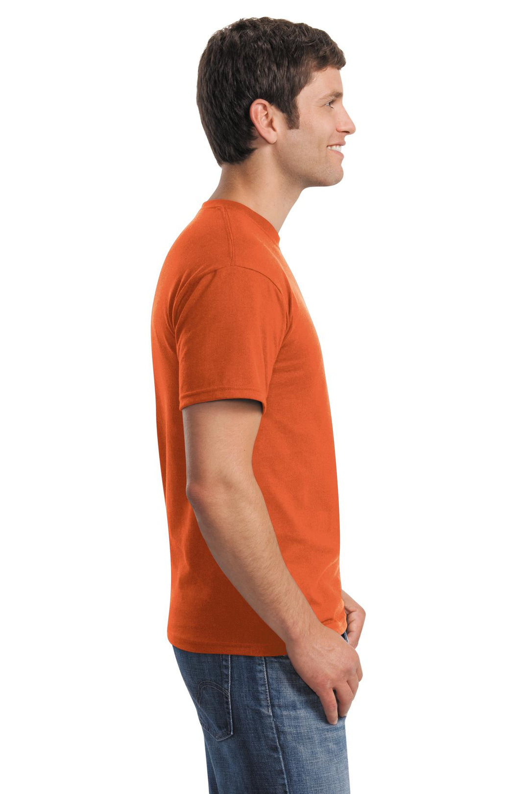 Orange Gildan - Ultra Cotton 100% US Cotton T-Shirt with Pocket. 2300