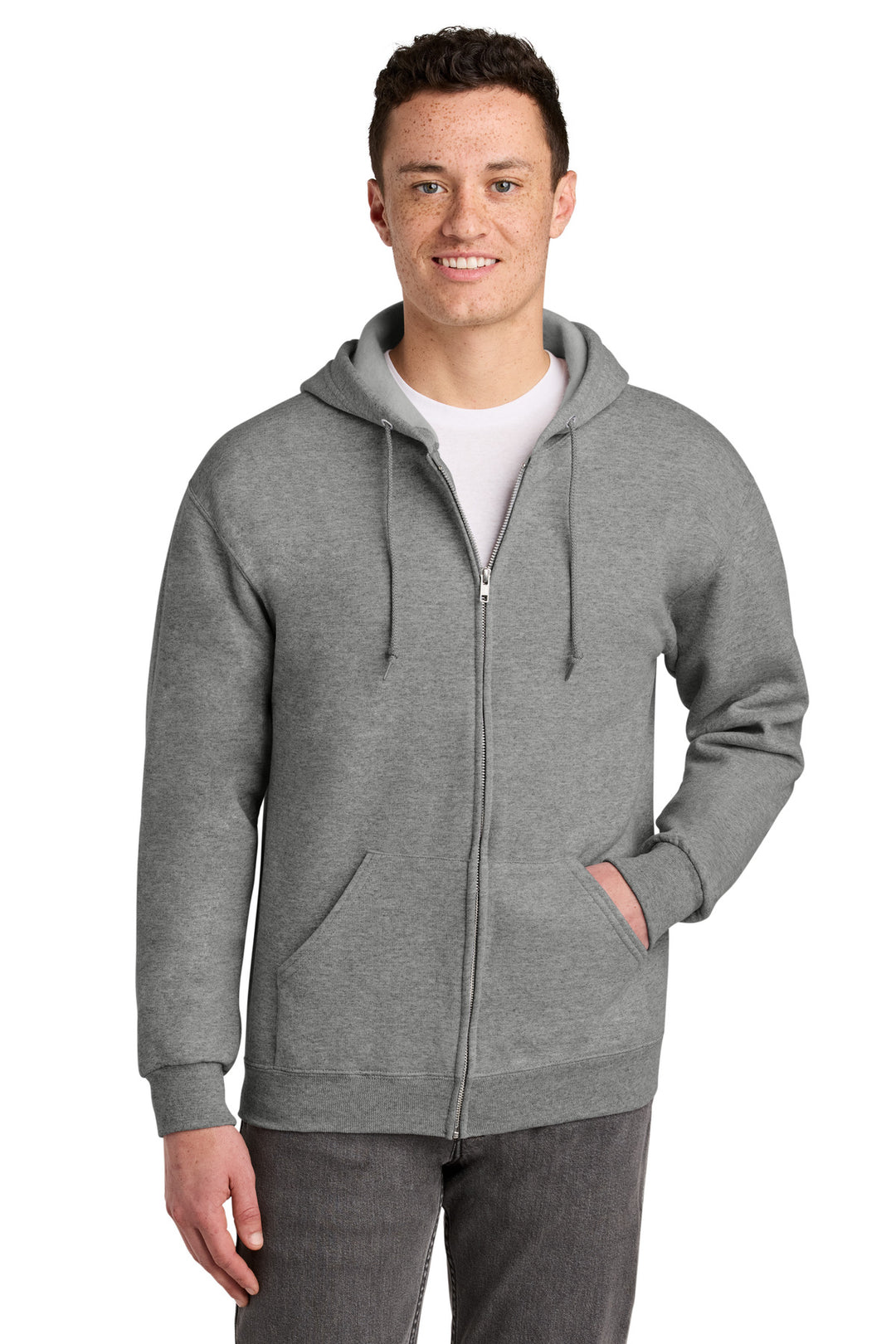 Oxford Jerzees - NuBlend Full-Zip Hooded Sweatshirt. 993M