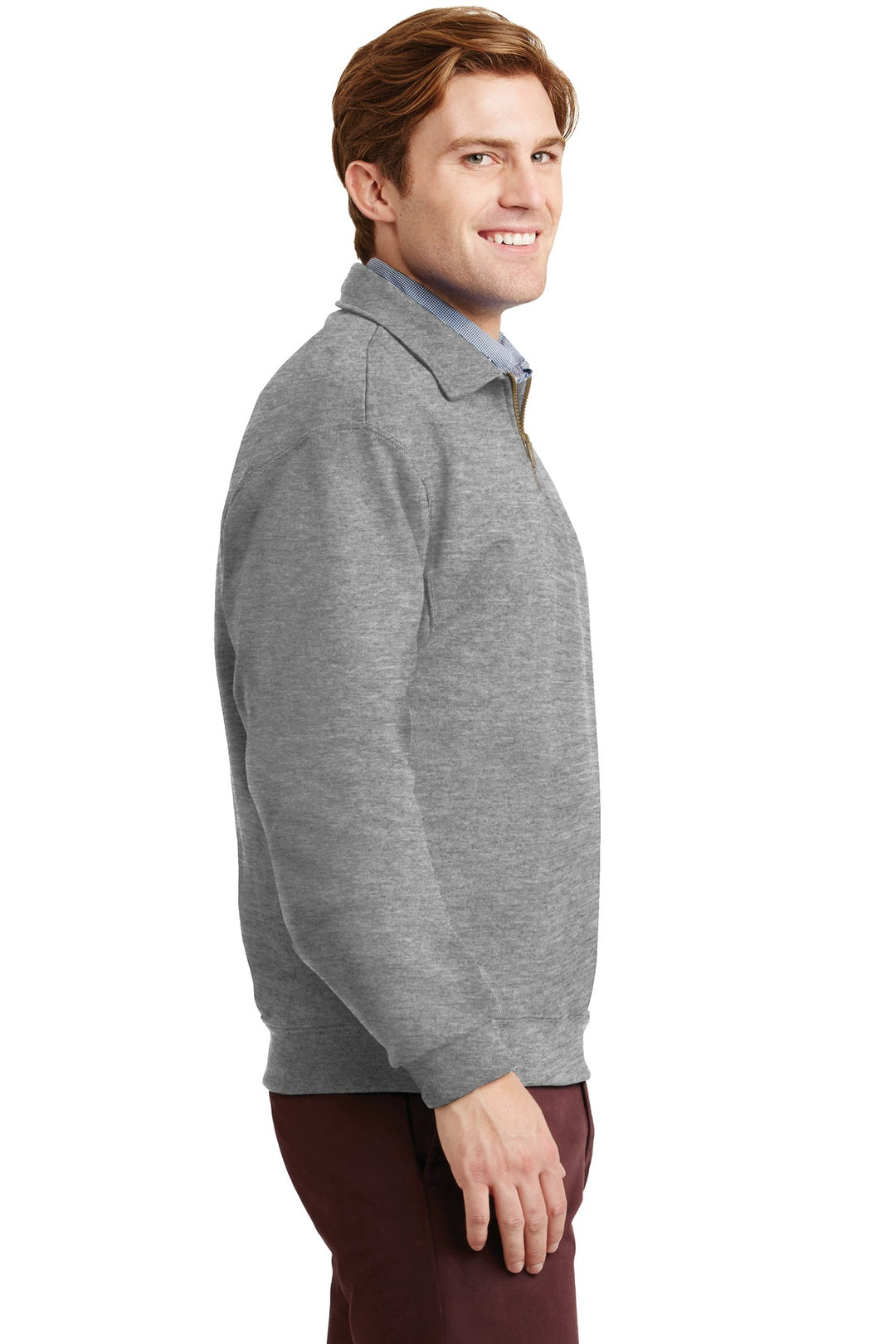 Oxford Jerzees Super Sweats NuBlend - 1/4-Zip Sweatshirt with Cadet Collar. 4528M