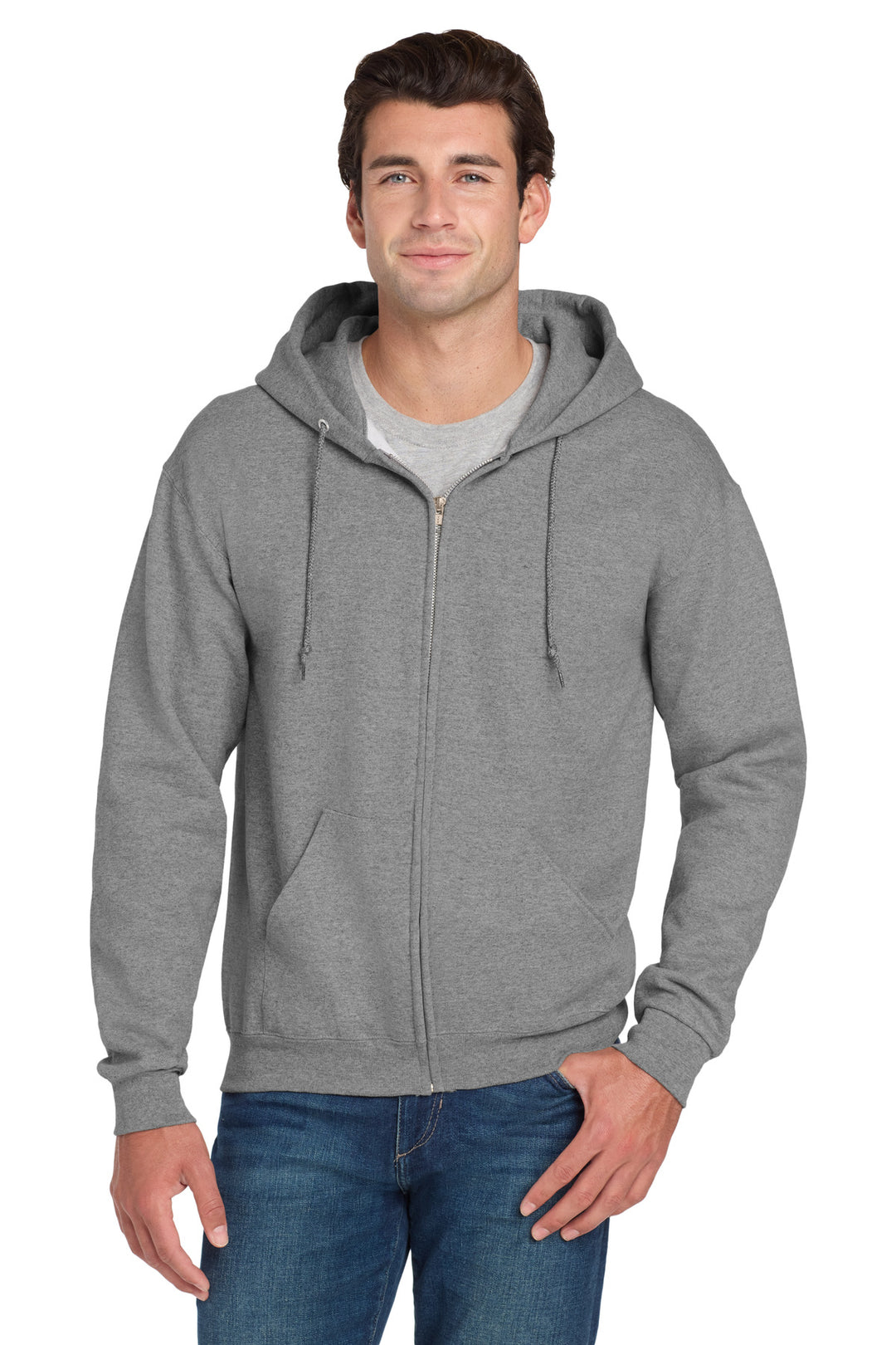 Oxford Jerzees Super Sweats NuBlend - Full-Zip Hooded Sweatshirt. 4999M