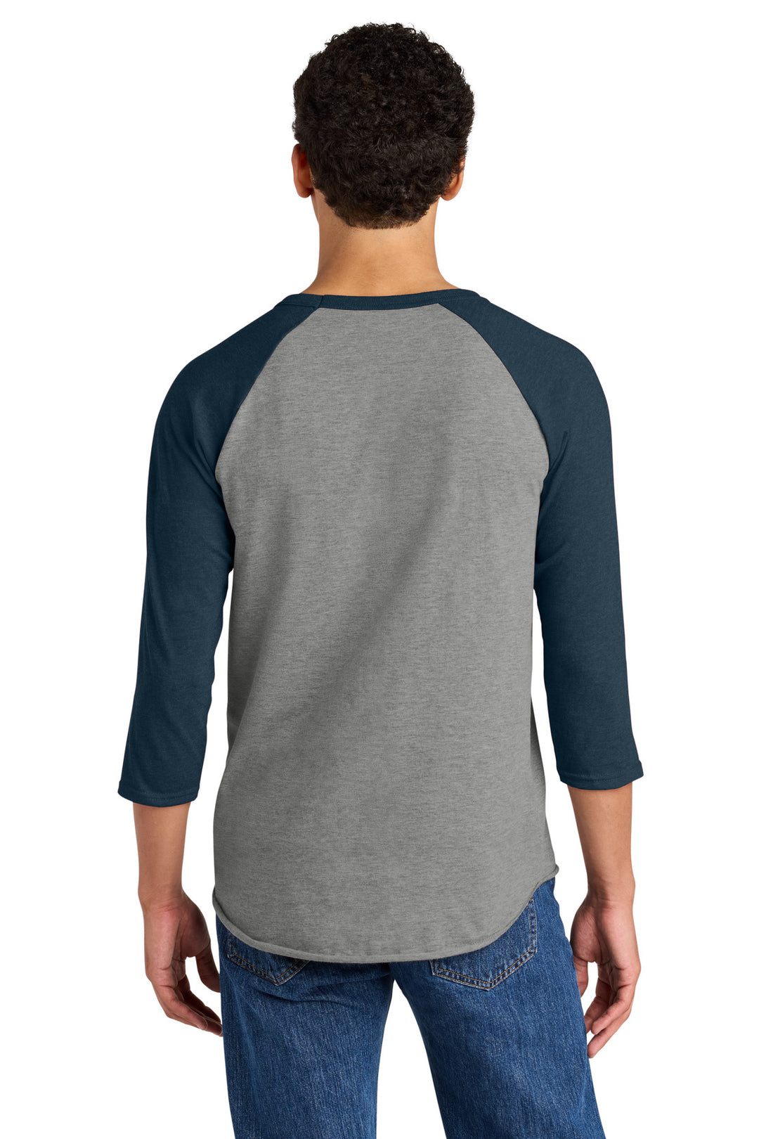 Ox/IndgoHt Jerzees Unisex Premium Blend Combed Ring Spun 3/4-Sleeve Raglan 560R