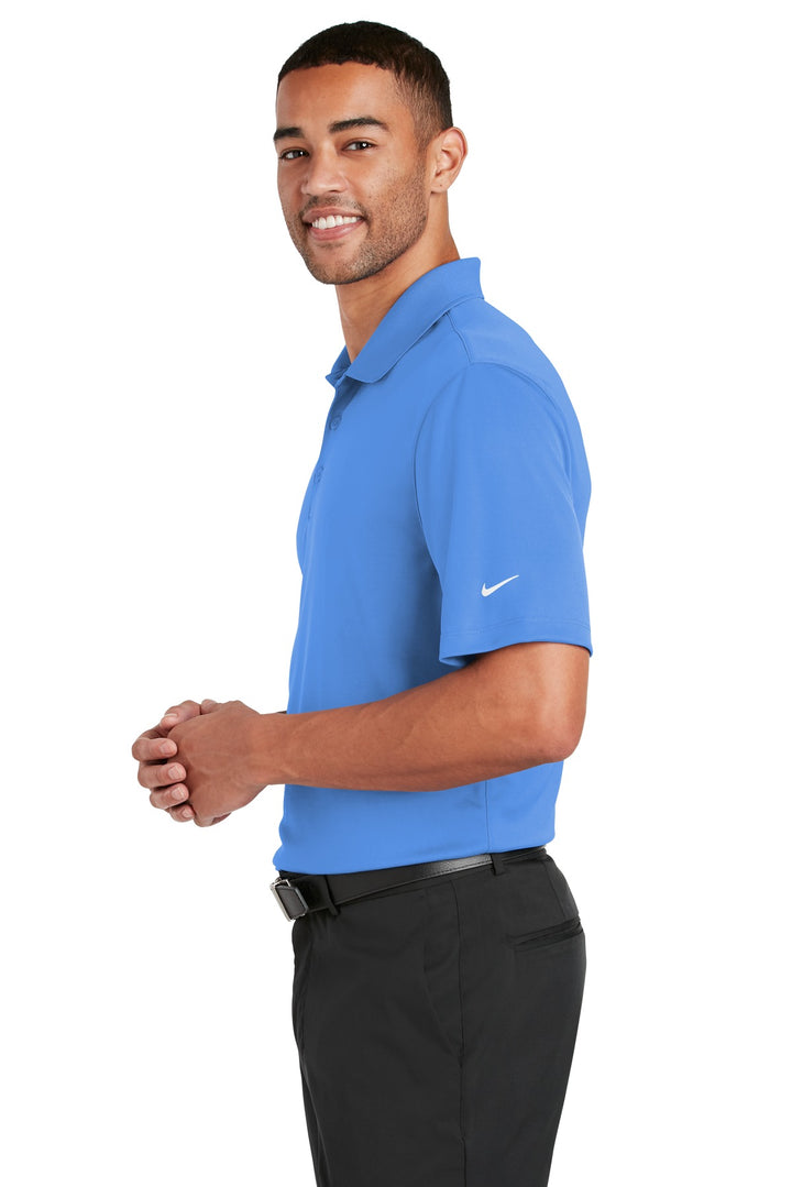 Pacific Blue Nike Dri-FIT Classic Fit Players Polo with Flat Knit Collar. 838956