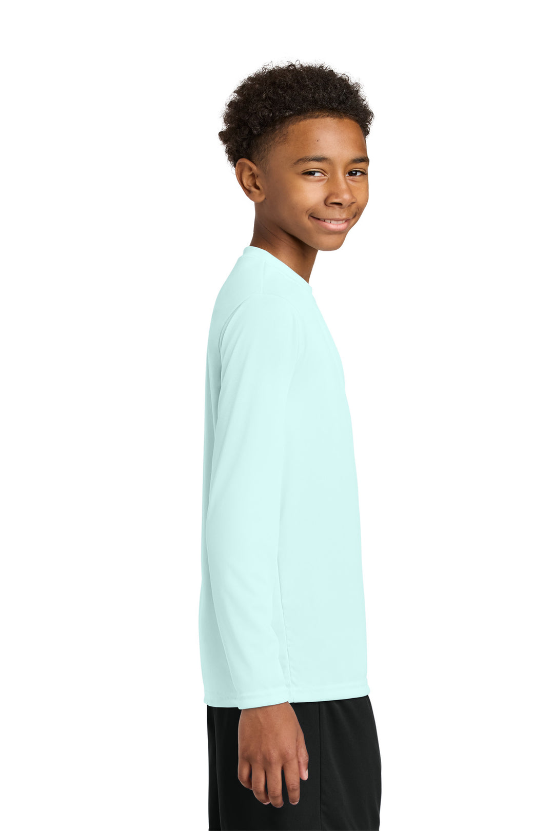 PastelBlue A4 Youth Cooling Performance Long Sleeve Tee A4NB3165