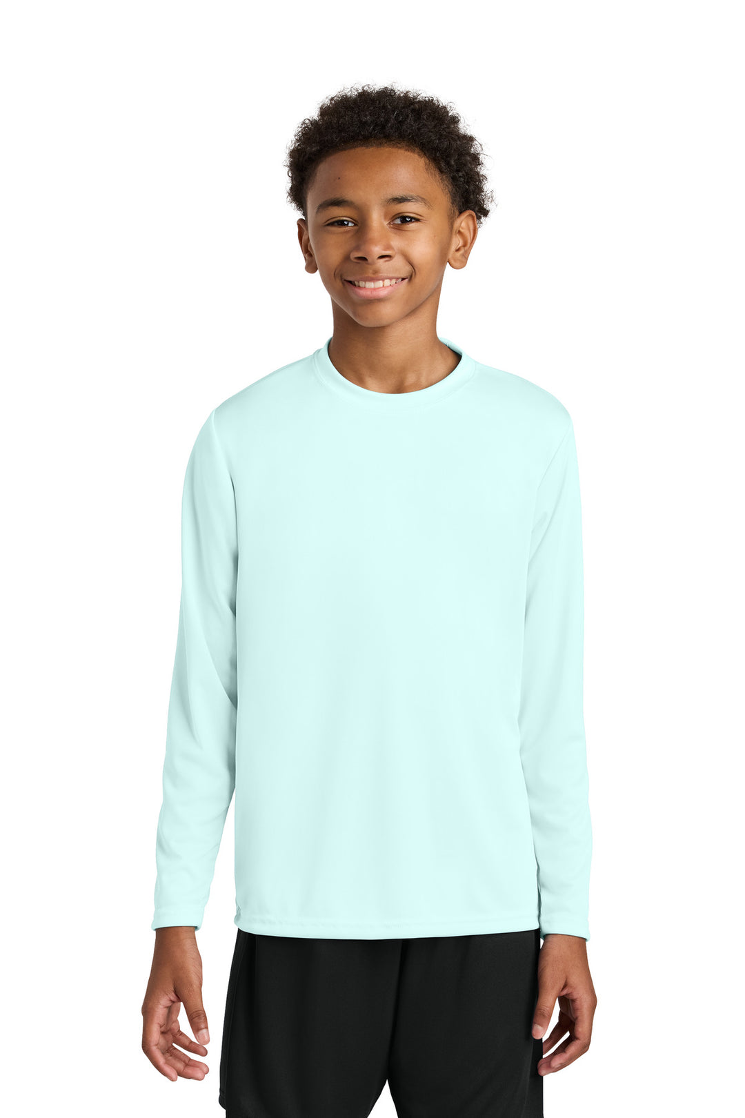 PastelBlue A4 Youth Cooling Performance Long Sleeve Tee A4NB3165
