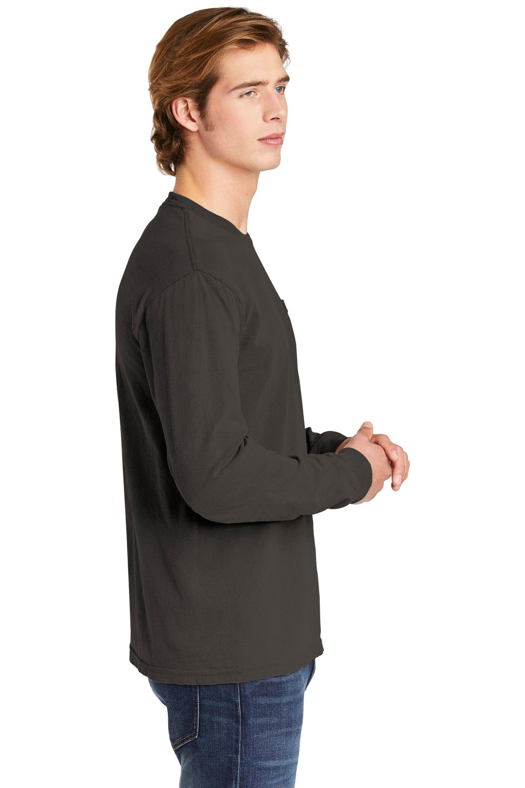 Pepper COMFORT COLORS Heavyweight Ring Spun Long Sleeve Pocket Tee. 4410