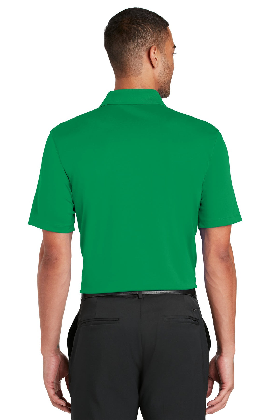 Pine Green Nike Dri-FIT Classic Fit Players Polo with Flat Knit Collar. 838956