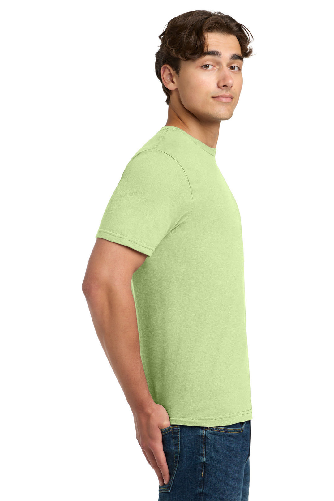 Pistachio Gildan Softstyle T-Shirt. 64000
