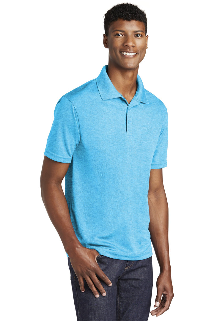 Pond Blue Hthr Sport-Tek PosiCharge RacerMesh Polo. ST640
