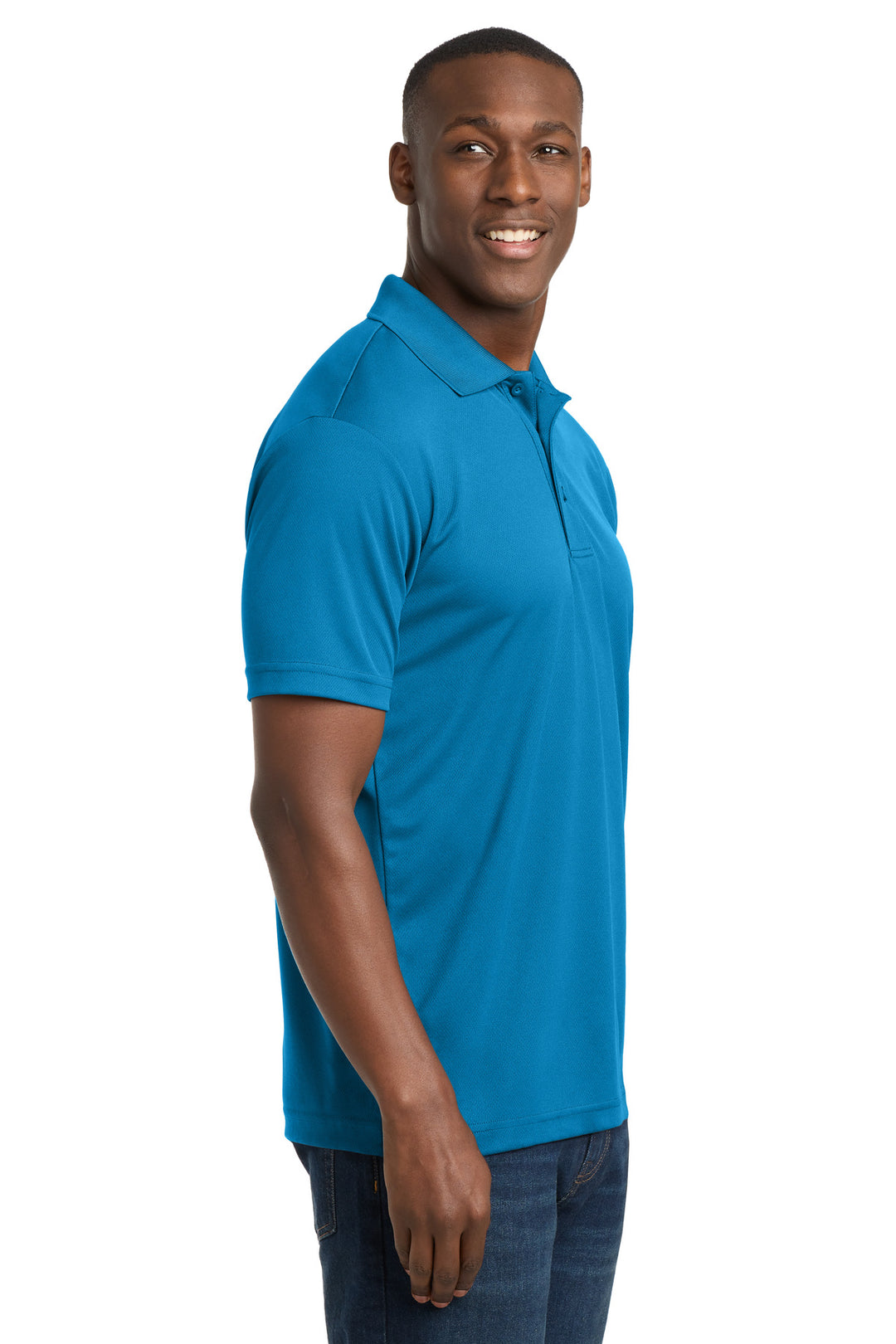 Pond Blue Sport-Tek PosiCharge RacerMesh Polo. ST640