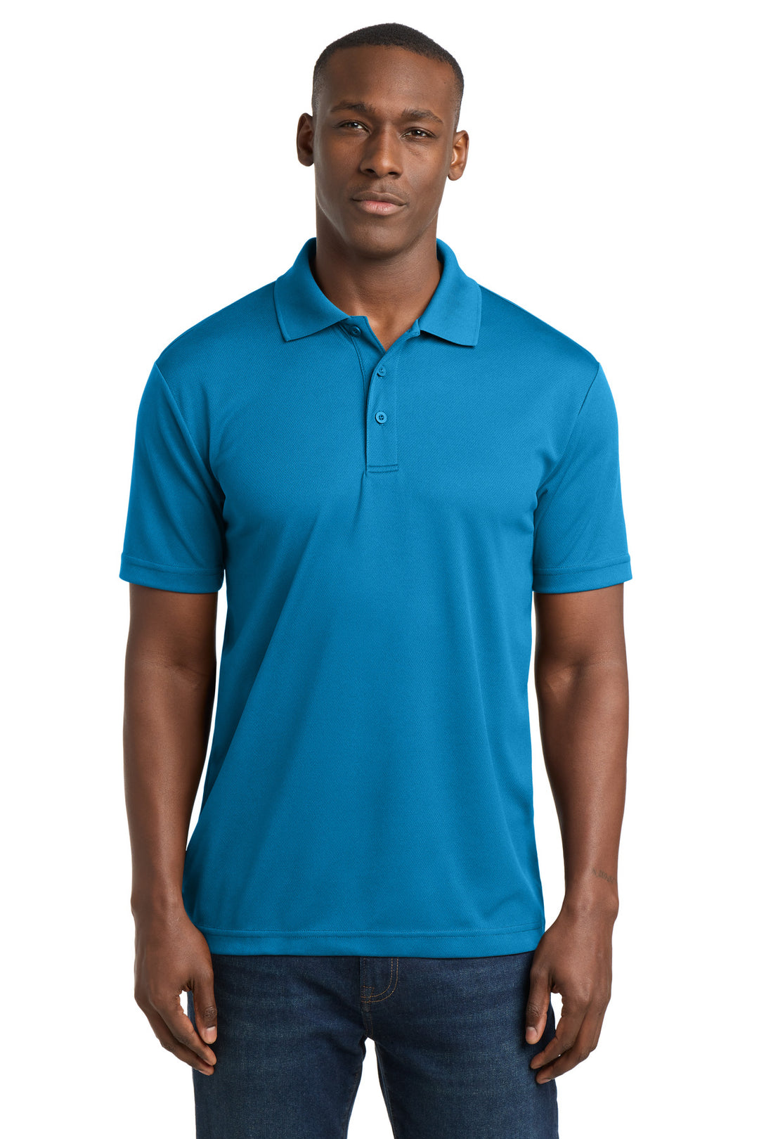 Pond Blue Sport-Tek PosiCharge RacerMesh Polo. ST640