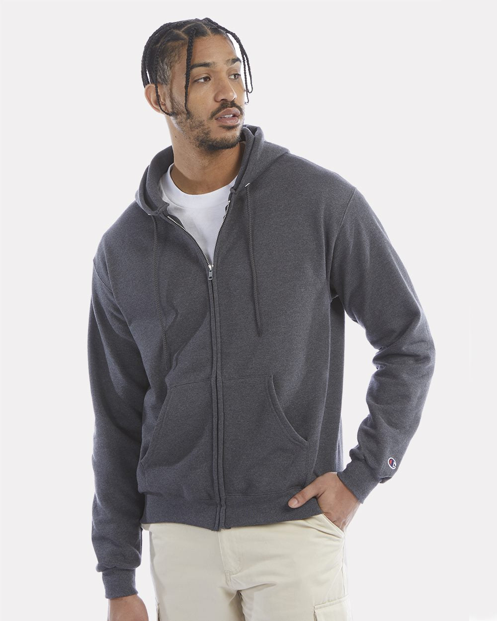 Powerblend® Full-Zip Hooded Sweatshirt - S800  grouped