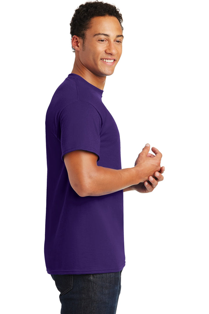 Purple Gildan DryBlend 50 Cotton/50 Poly T-Shirt. 8000