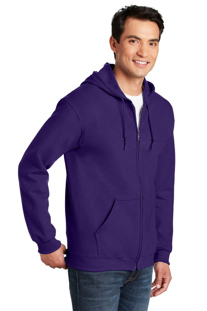 Purple Gildan - Heavy Blend Full-Zip Hooded Sweatshirt. 18600