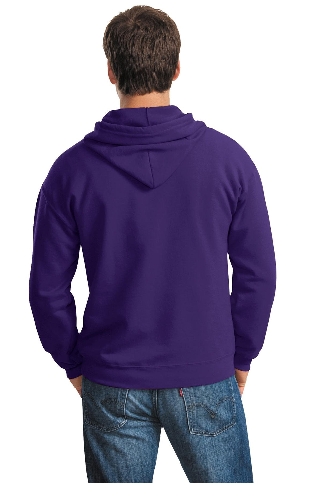 Purple Gildan - Heavy Blend Full-Zip Hooded Sweatshirt. 18600