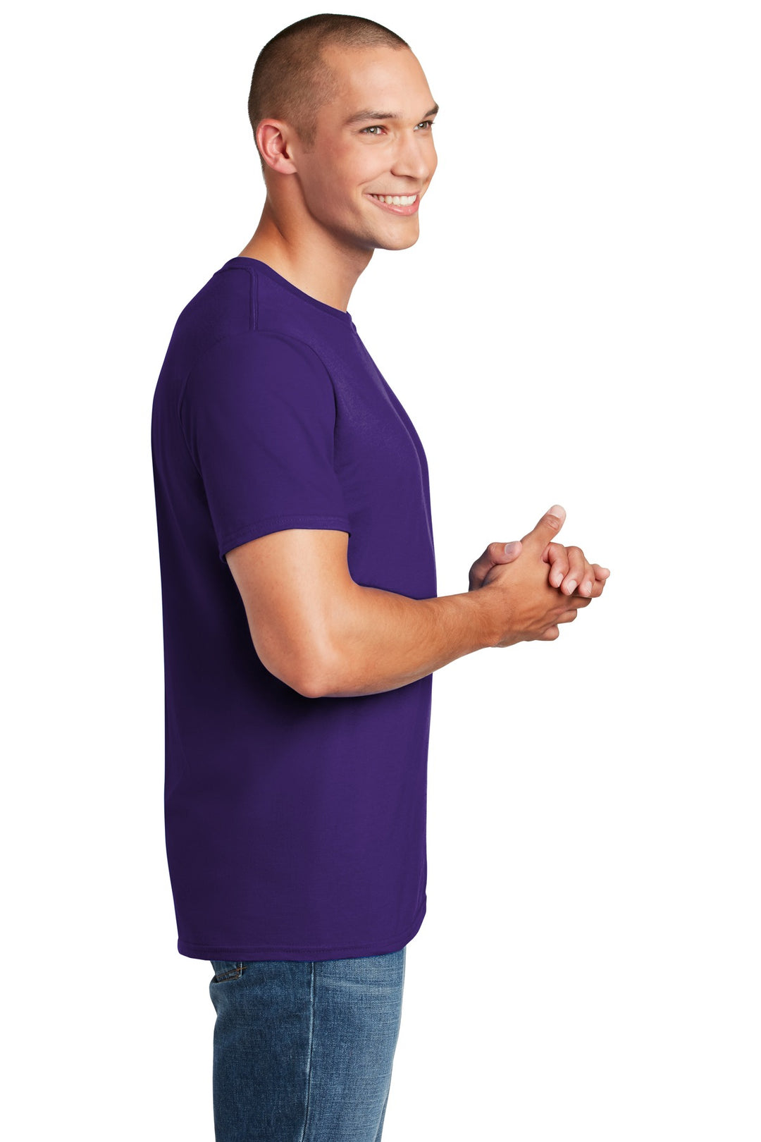 Purple Gildan Softstyle T-Shirt. 64000