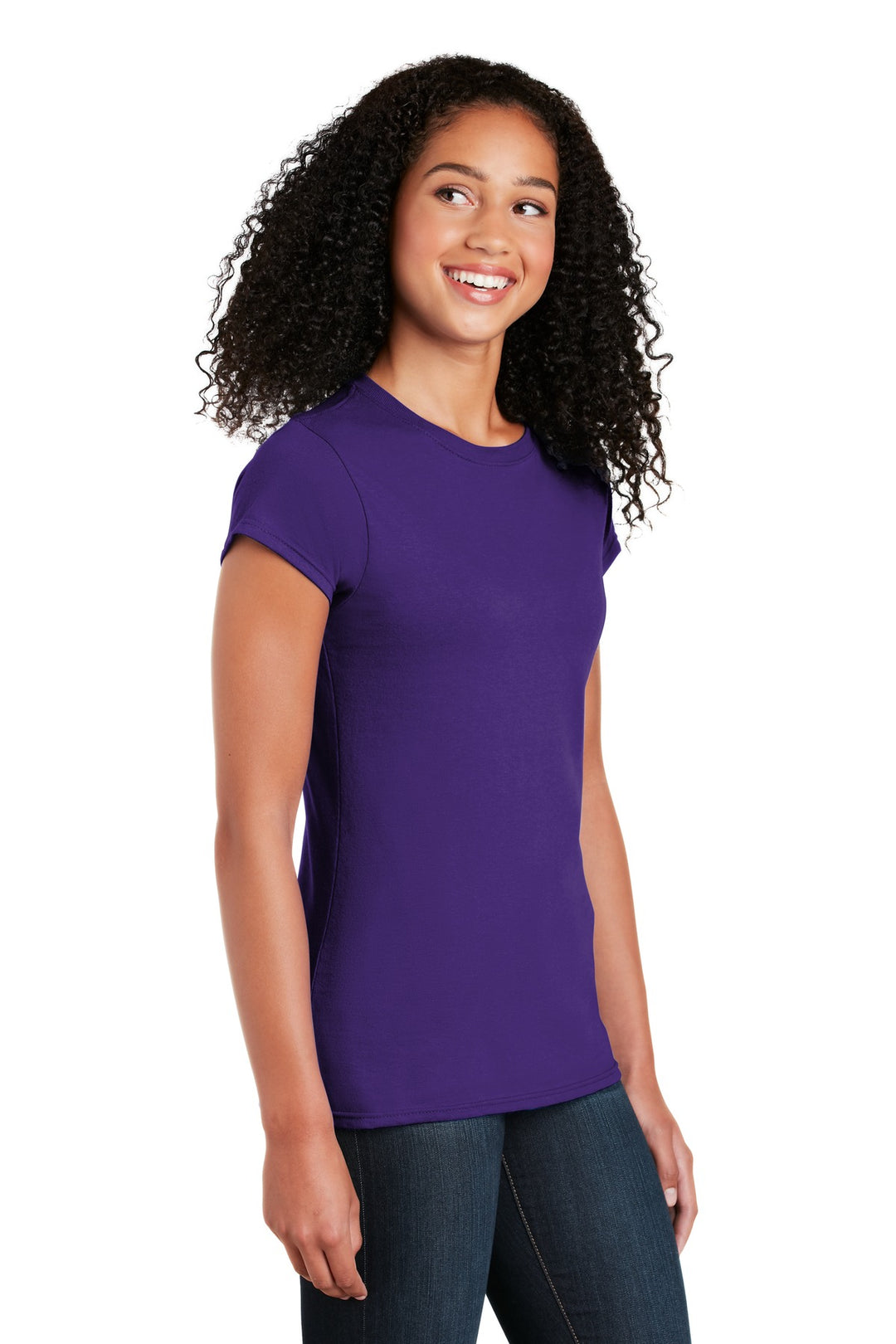 Purple Gildan Softstyle Women's T-Shirt. 64000L