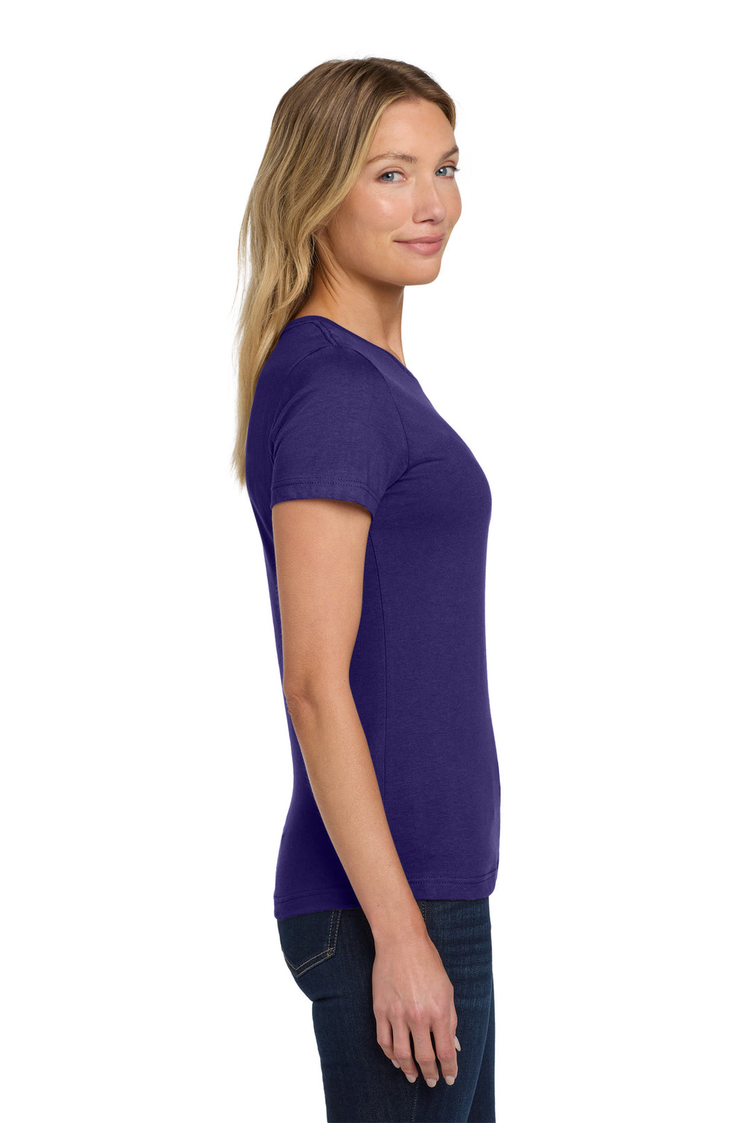 Purple Gildan Softstyle Women's T-Shirt. 64000L