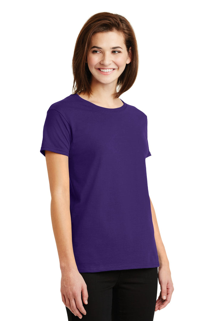 Purple Gildan Women's Ultra Cotton 100% US Cotton T-Shirt. 2000L