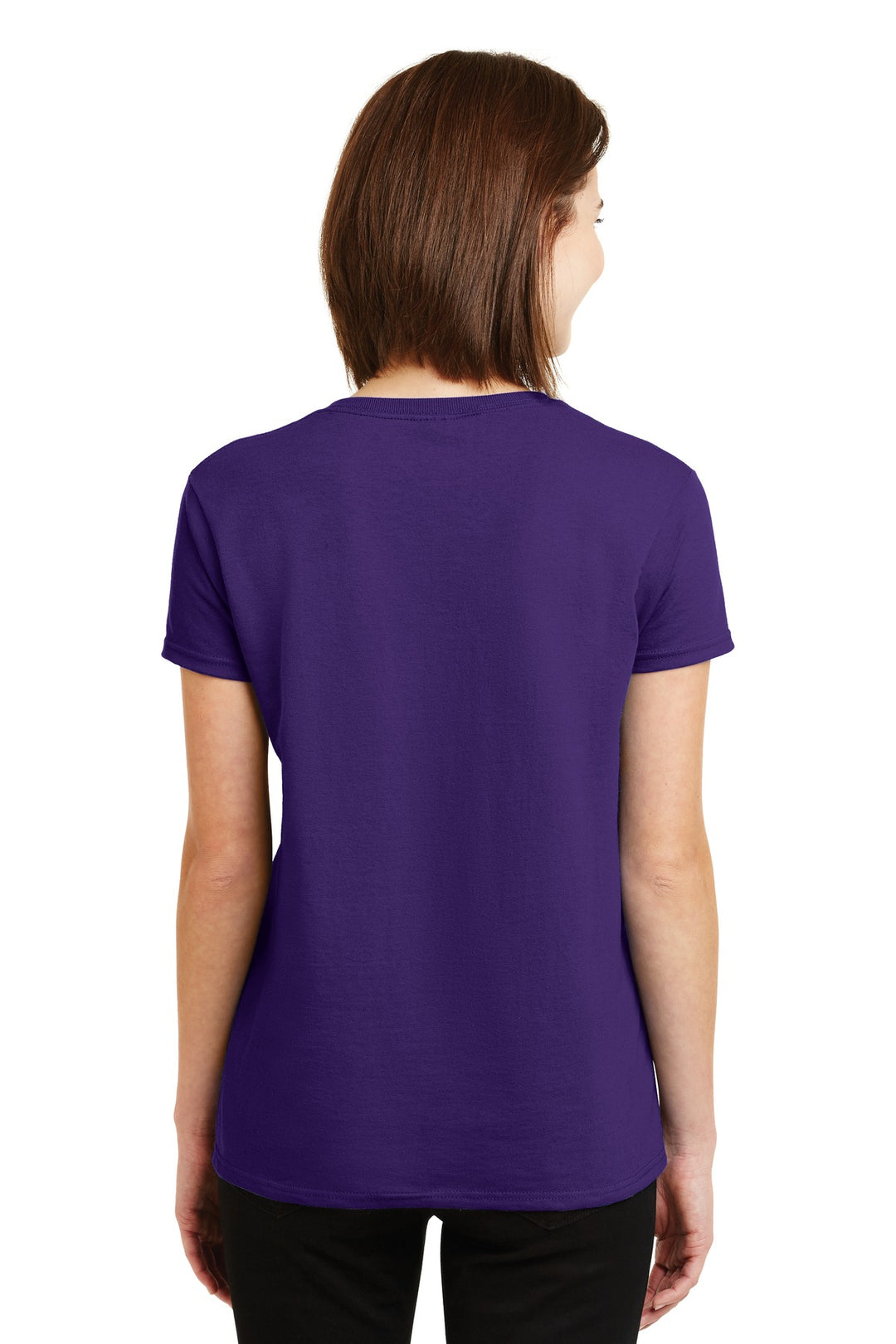 Purple Gildan Women's Ultra Cotton 100% US Cotton T-Shirt. 2000L