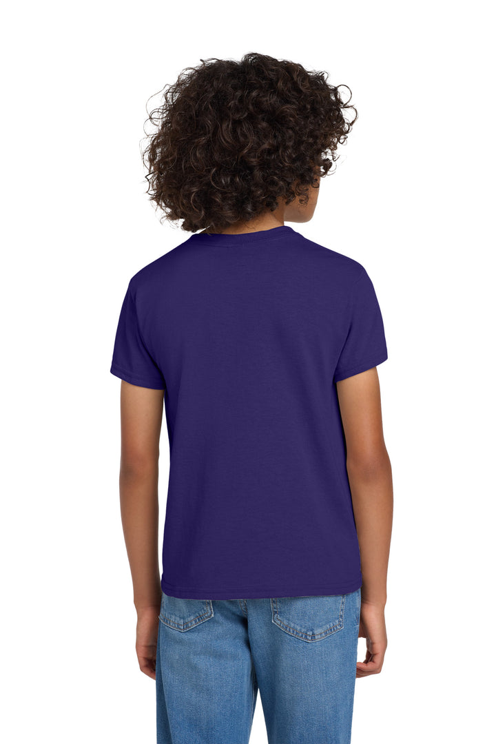 Purple Gildan Youth DryBlend 50 Cotton/50 Poly T-Shirt. 8000B