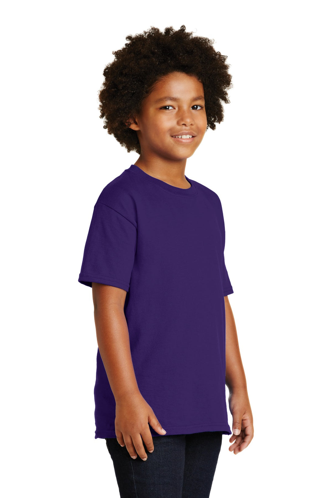 Purple Gildan - Youth Ultra Cotton 100% US Cotton T-Shirt. 2000B
