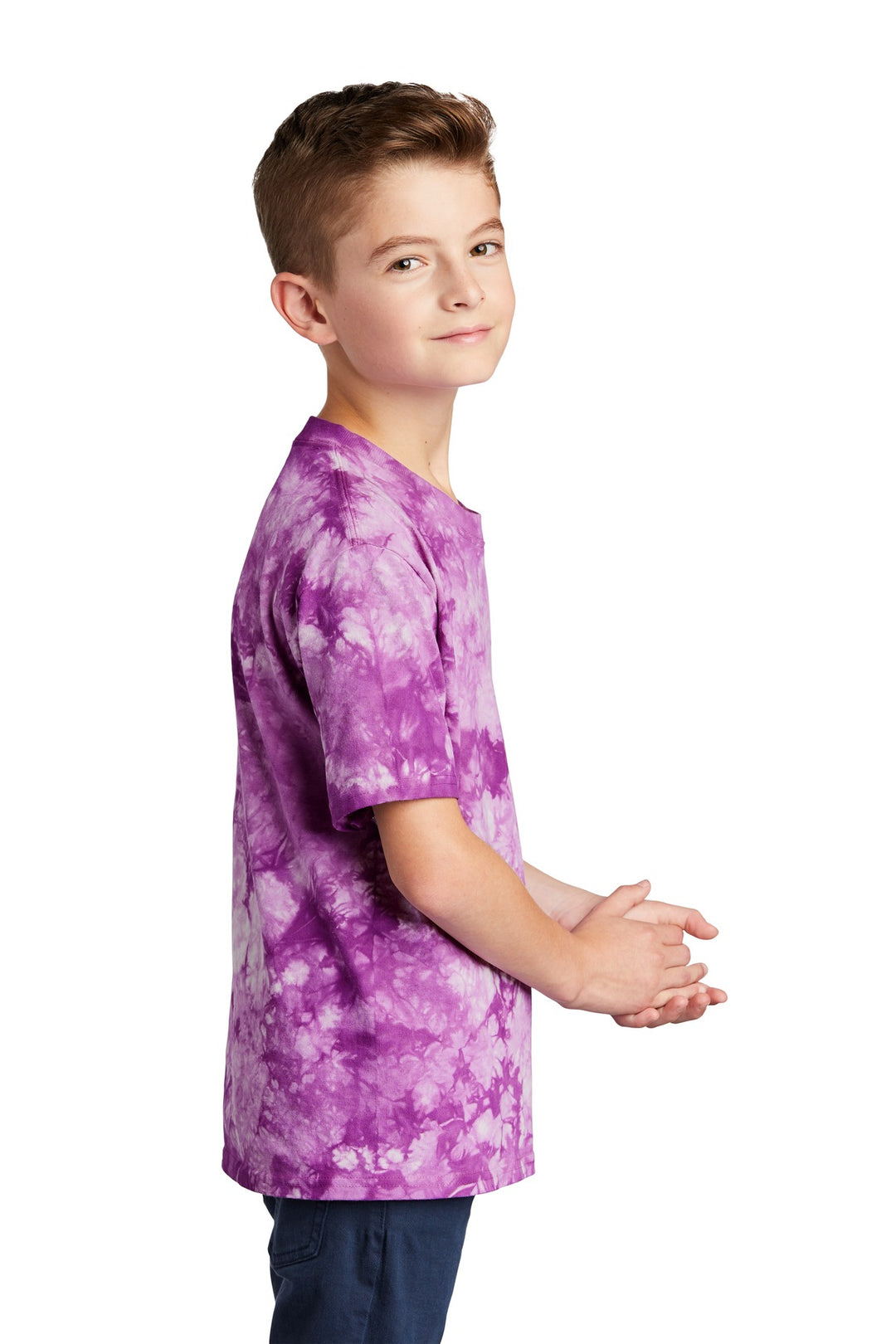 Purple Port & Company Youth Crystal Tie-Dye Tee PC145Y