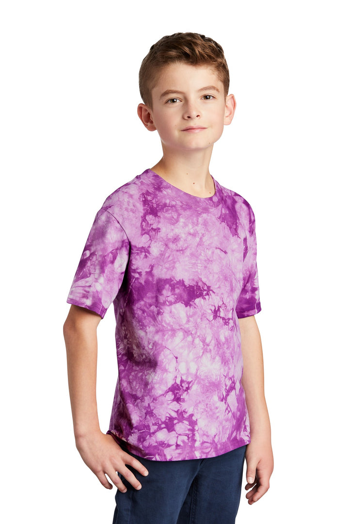 Purple Port & Company Youth Crystal Tie-Dye Tee PC145Y