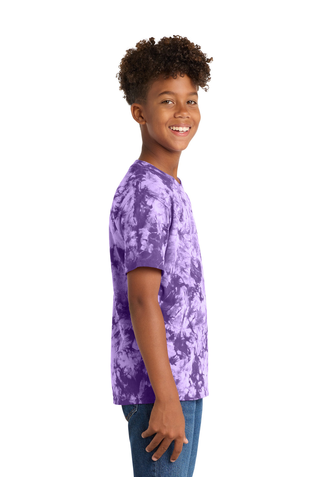 Purple Port & Company Youth Crystal Tie-Dye Tee PC145Y