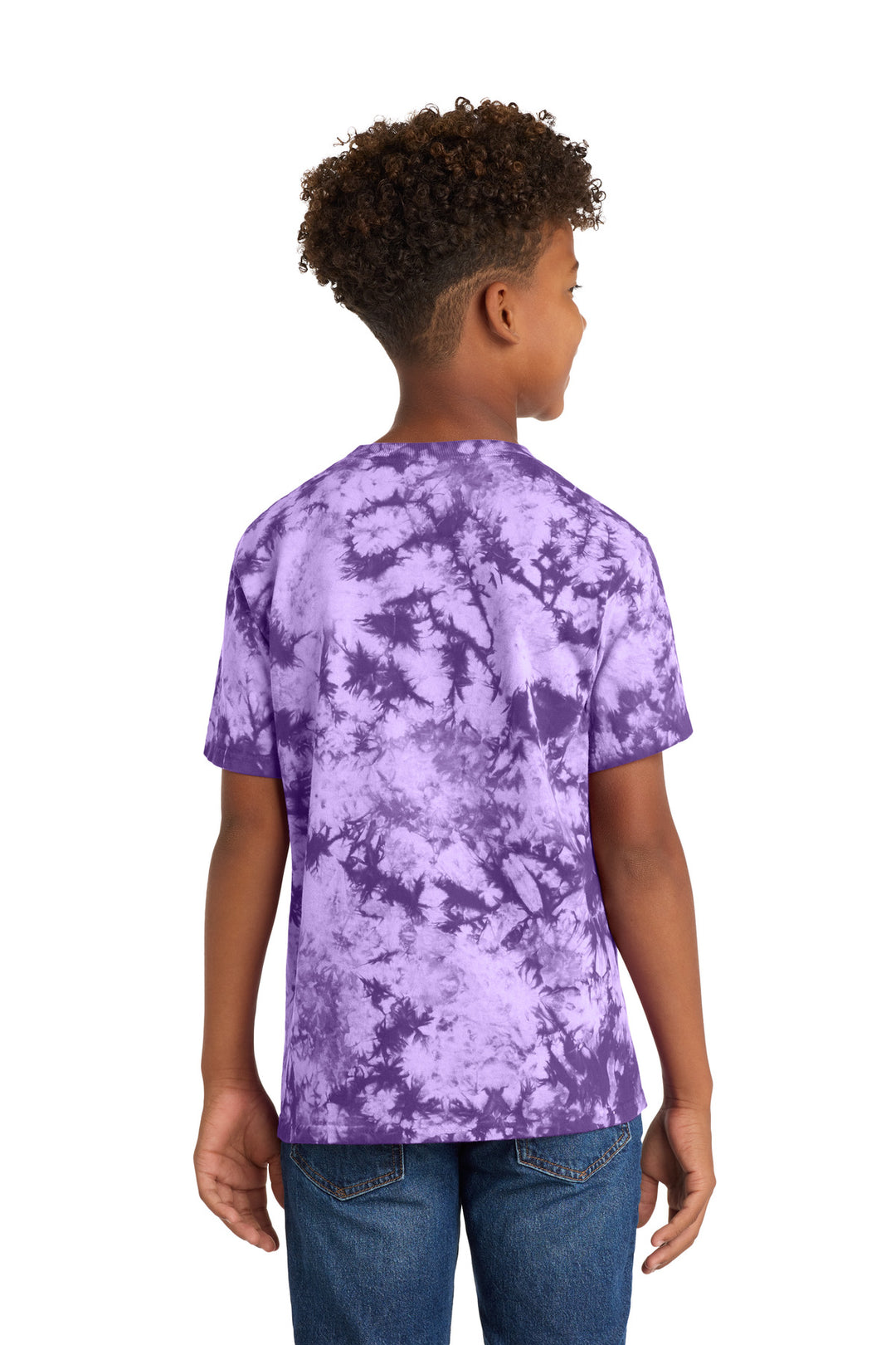 Purple Port & Company Youth Crystal Tie-Dye Tee PC145Y