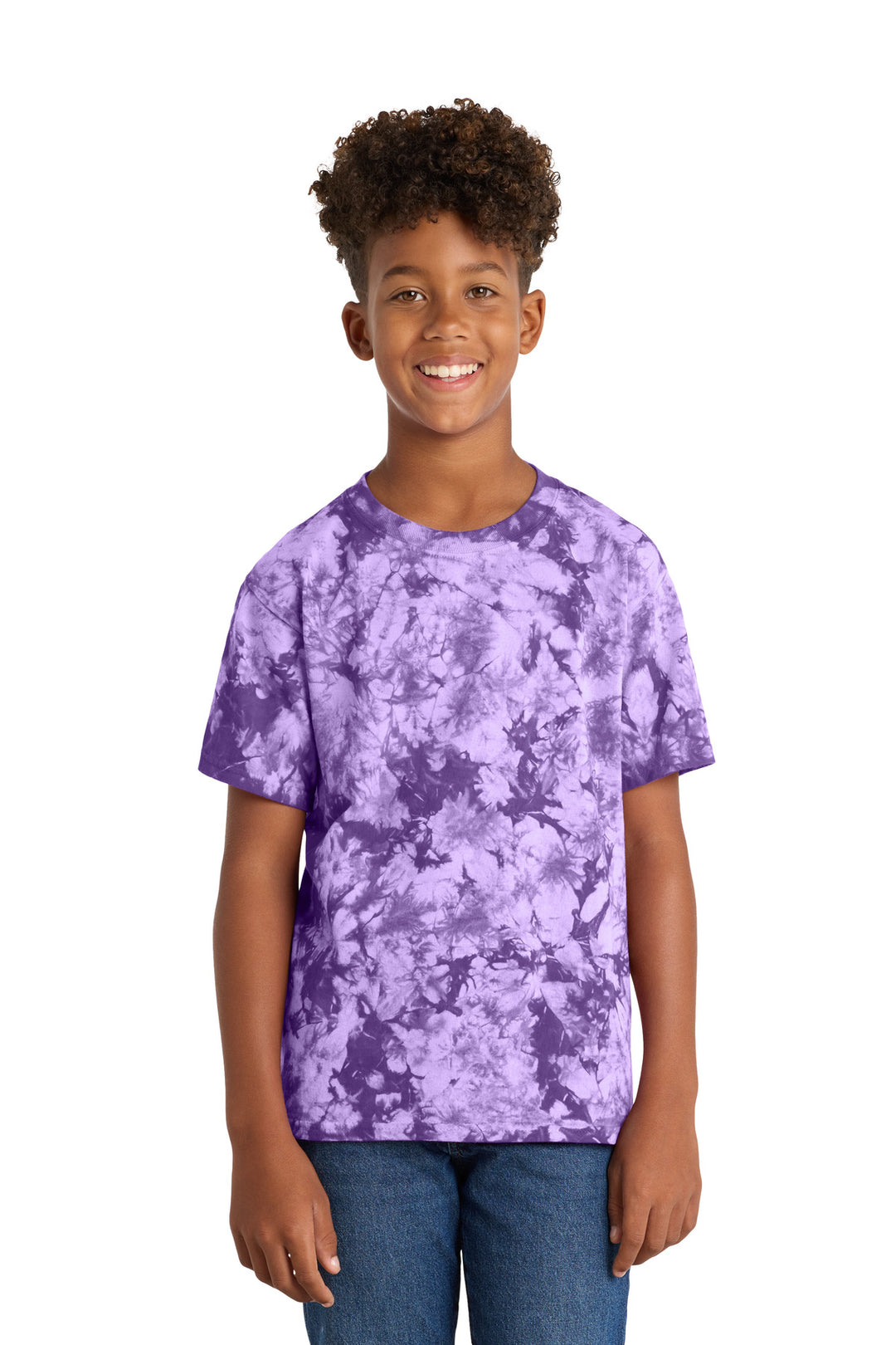 Purple Port & Company Youth Crystal Tie-Dye Tee PC145Y
