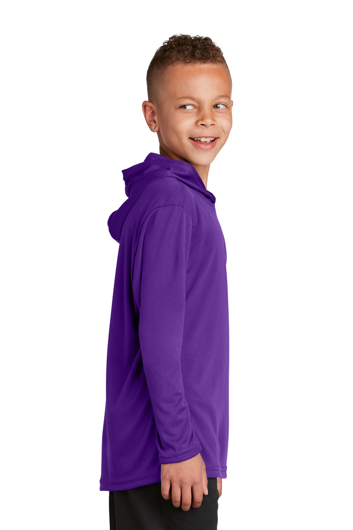 Purple Sport-Tek Youth PosiCharge Competitor Hooded Pullover. YST358