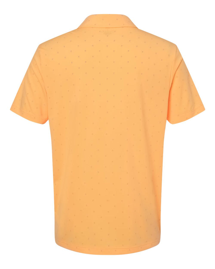 Rear View of Acid Orange/ Grey Two Pine Tree Polo - A574