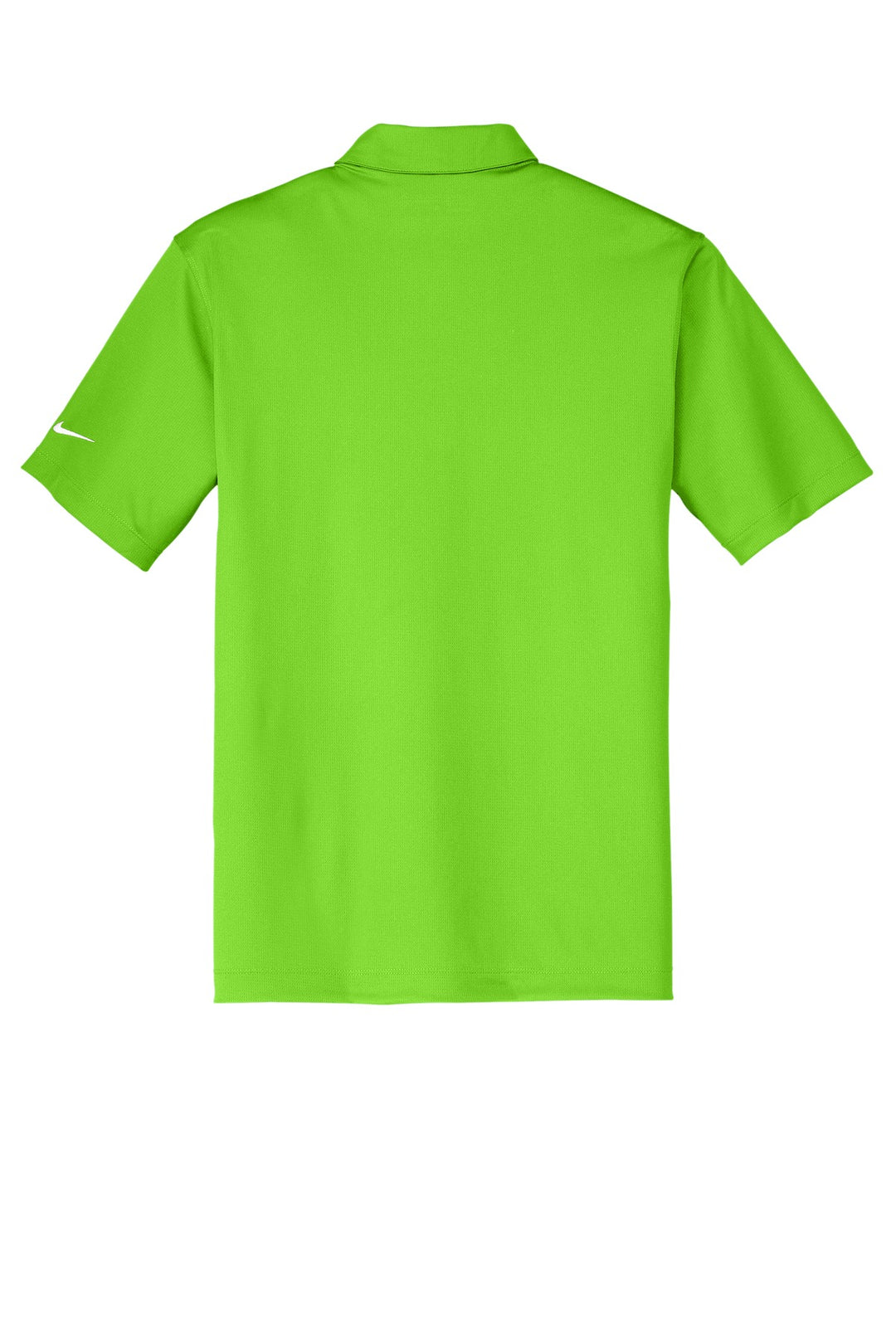 Rear View of Action Green Nike Dri-FIT Vertical Mesh Polo. 637167
