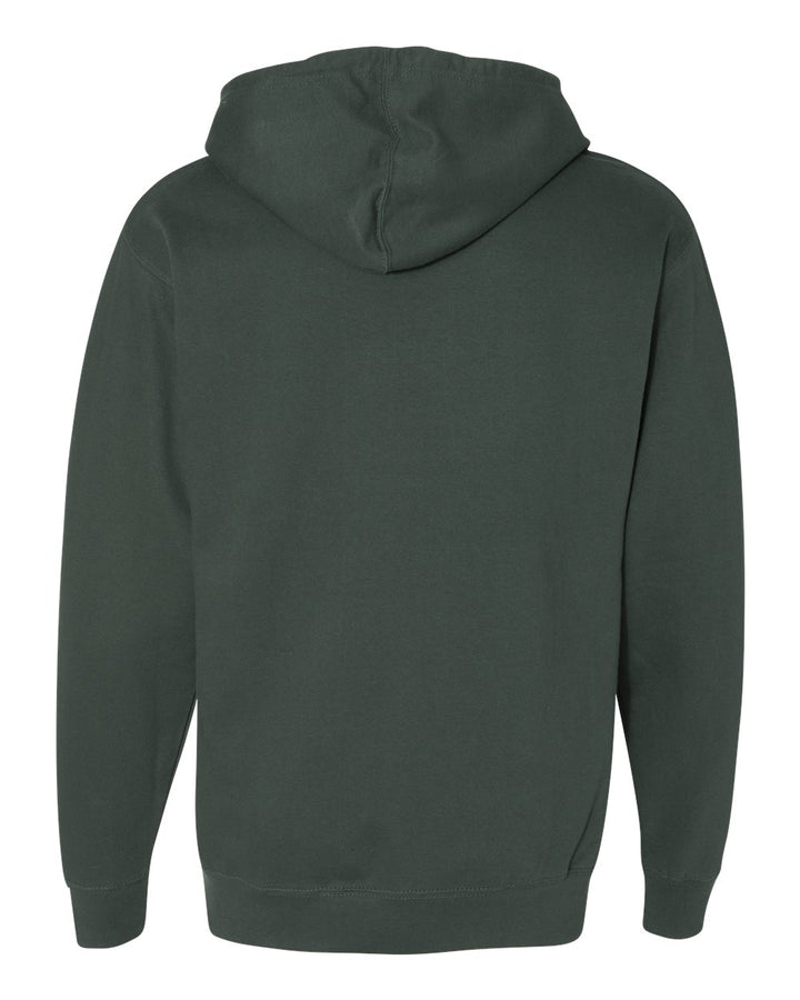 Rear View of Alpine Green Midweight Hooded Sweatshirt - SS4500