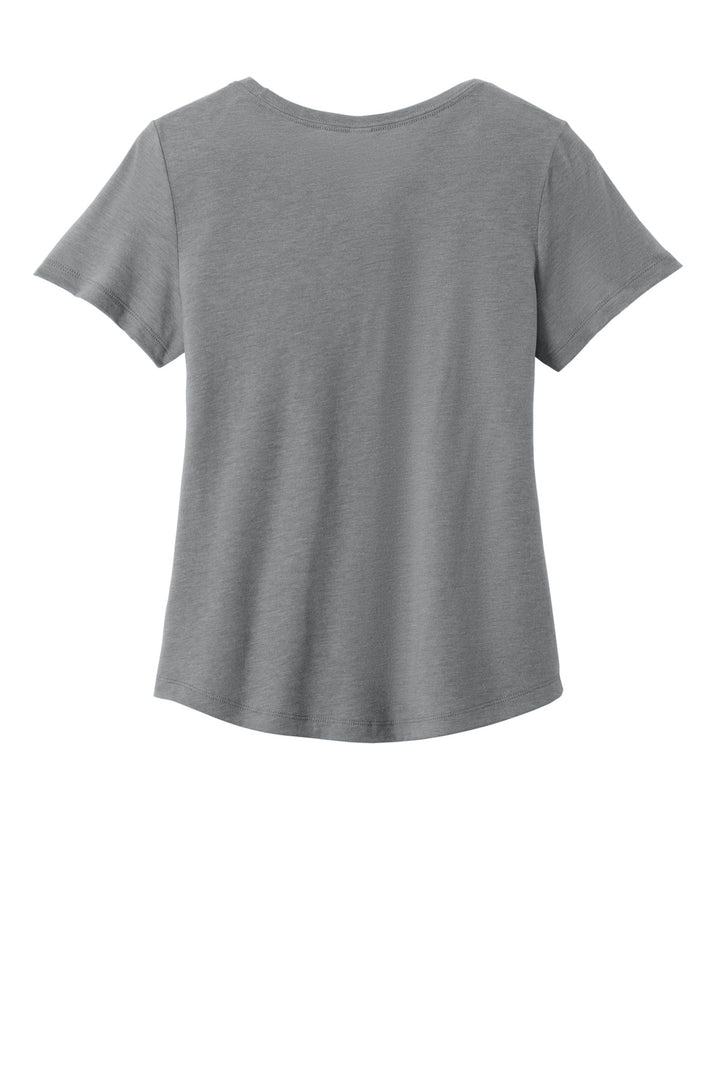 Rear View of AlumGrey Allmade Women's Relaxed Tri-Blend Scoop Neck Tee AL2015