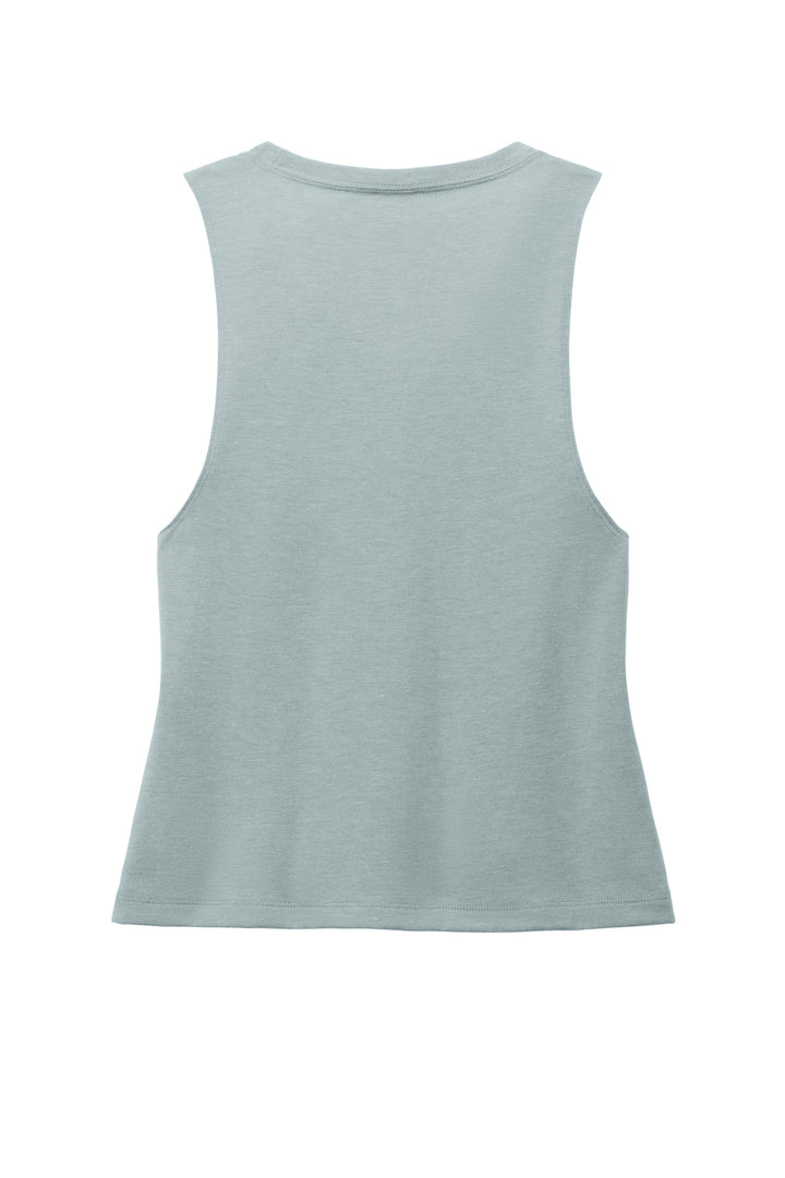 Rear View of AlumGrey Allmade Women's Tri-Blend Muscle Tank AL2020