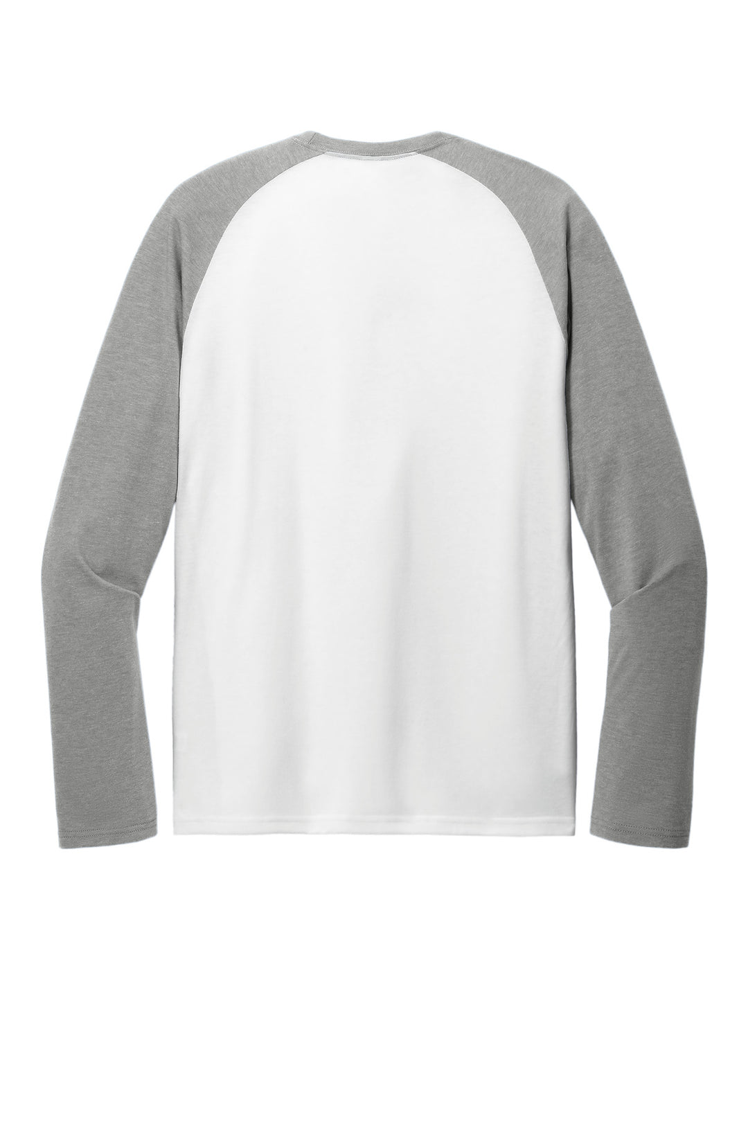 Rear View of AlumGy/BtW Allmade Unisex Tri-Blend Long Sleeve Colorblock Raglan AL6009