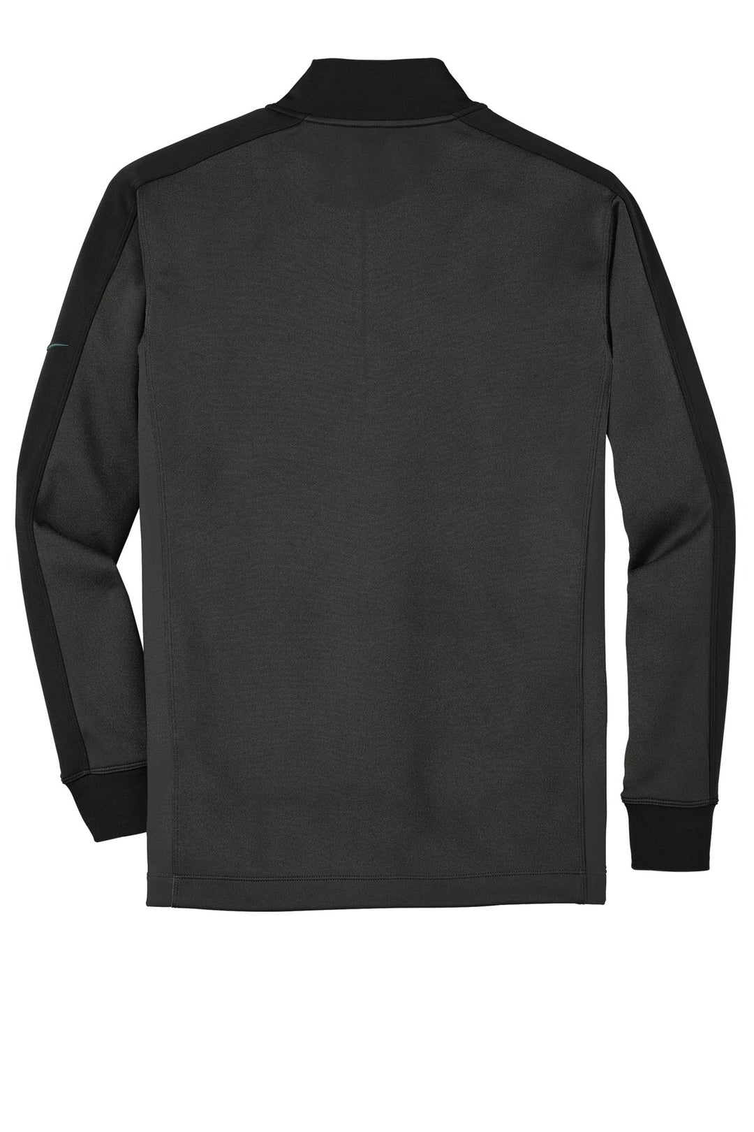 Rear View of Anth Hthr/Blk Nike Dri-FIT 1/2-Zip Cover-Up. 578673