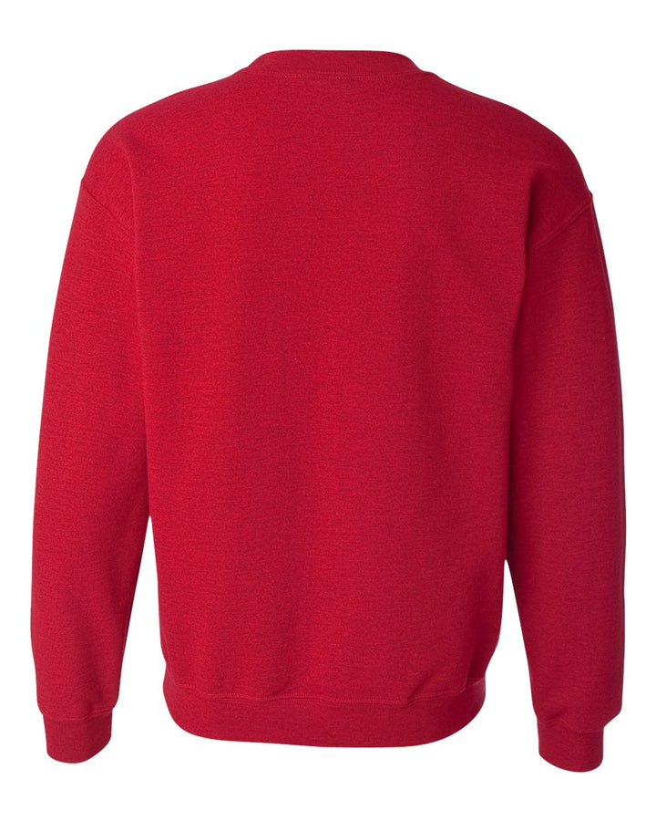 Rear View of Antique Cherry Red Heavy Blend™ Crewneck Sweatshirt - 18000