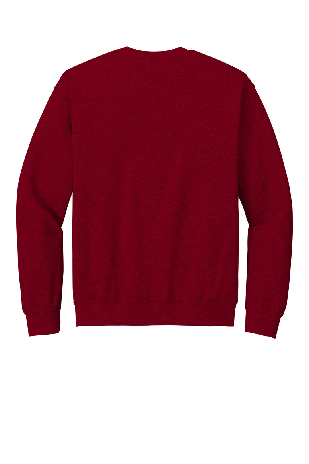 Rear View of Antqu Chry Red Gildan Heavy Blend Crewneck Sweatshirt. 18000
