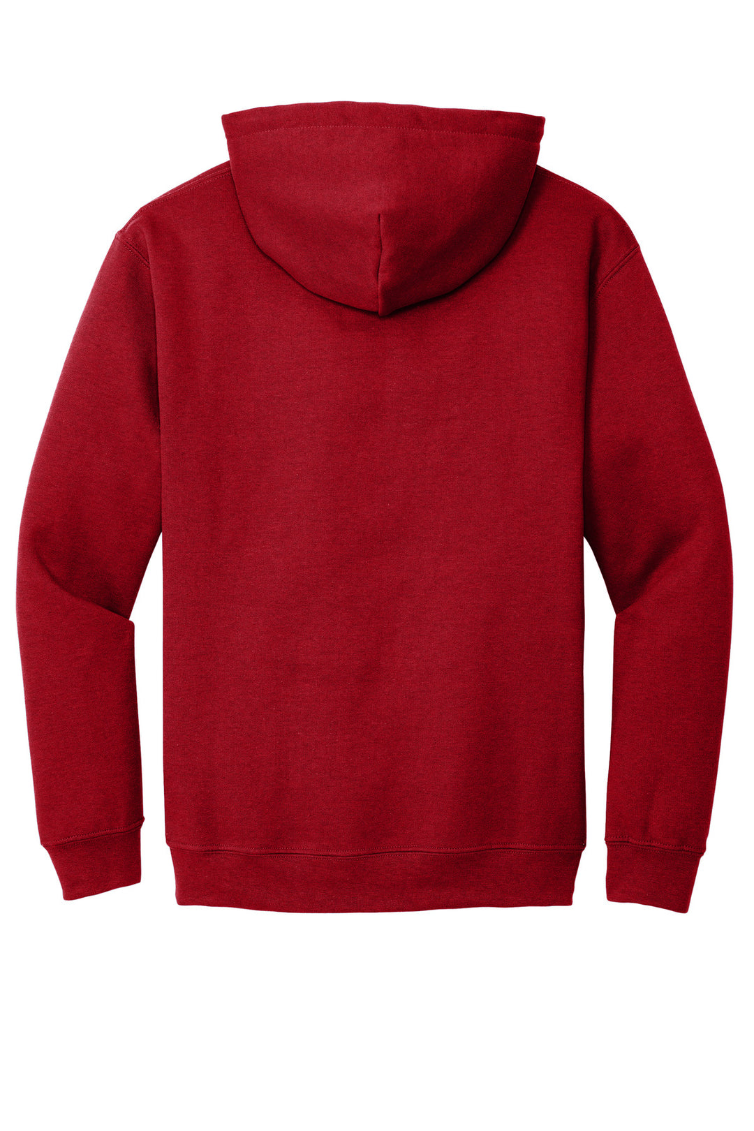 Rear View of Antqu Chry Red Gildan - Heavy Blend Hooded Sweatshirt. 18500